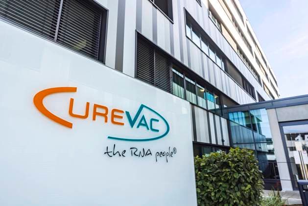 Curevac Zentrale Tübingen. Biopharmazeutisches Unternehmen, das sich auf die Erforschung und Entwicklung von Arzneimitteln auf der Grundlage des Botenmoleküls mRNA spezialisiert hat. 14.08.2023: Tübingen, Baden-Württemberg, Deutschland, Europa *** Curevac Headquarters Tübingen Biopharmaceutical company specializing in the research and development of drugs based on the messenger molecule mRNA 14 08 2023 Tübingen, Baden Württemberg, Germany, Europe