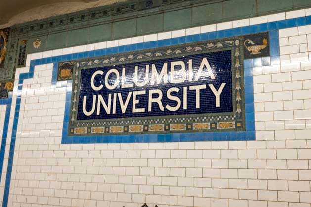 August 9, 2023, New York, New York, United States: The Columbia University MTA Subway 1 train station at 116th Street...Columbia University in the City of New York is an elite private higher education institution. Long considered 1 on the US News and World Report ranking for universities, the Ivy League school is a top destination for international students and global elite. Columbia has one of the lowest college admissions rates in the US. New York United States - ZUMAb177 20230809_aap_b177_044 Copyright: xTaidghxBarronx