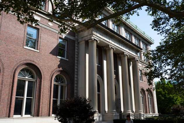 August 9, 2023, New York, New York, United States: Avery Hall at Columbia University. part of the Architectural and Fine Arts Library department...Columbia University in the City of New York is an elite private higher education institution. Long considered 1 on the US News and World Report ranking for universities, the Ivy League school is a top destination for international students and global elite. Columbia has one of the lowest college admissions rates in the US. New York United States - ZUMAb177 20230809_aap_b177_059 Copyright: xTaidghxBarronx