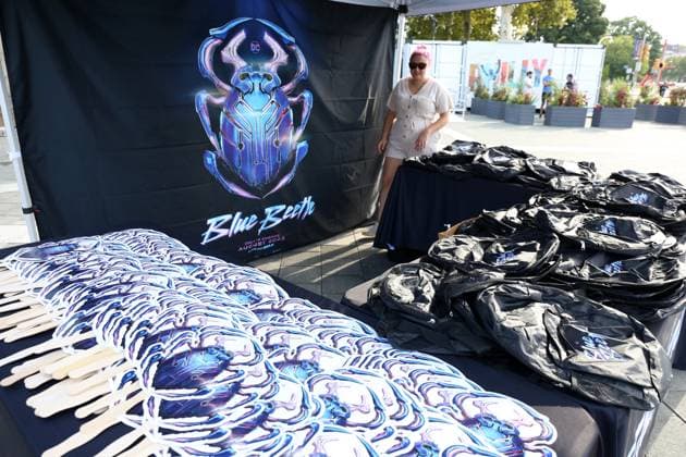 PHILADELPHIA, PA: AUGUST 15: Warner Bros. Pictures, DC Comics and Philadelphia Film Society Present the Blue Beetle Hero Award for service to the Philadelphia community to The Block Gives Back at Philadelphia Museum of Art in Philadelphia, Pennsylvania on August 15, 2023. Copyright: xStarxShooterx