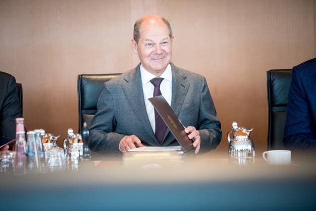 News Themen der Woche KW33 News Bilder des Tages Bundeskanzler Olaf Scholz (SPD) am 16.08.23 bei der Kabinettsitzung der Bundesregierung im Kanzleramt in Berlin. Foto: bildgehege Kabinettsitzung der Bundesregierung *** Chancellor Olaf Scholz SPD on 16 08 23 at the cabinet meeting of the federal government in the Chancellery in Berlin photo bildgehege cabinet meeting of the federal government