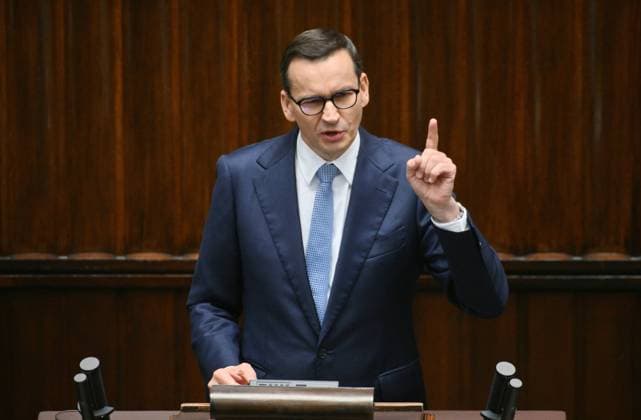 News Themen der Woche KW33 News Bilder des Tages RECORD DATE NOT STATED 16.08.2023 WARSZAWA SEJM RP POSIEDZENIE SEJMU PORANNE GLOSOWANIA N Z MATEUSZ MORAWIECKI FOT DAMIAN BURZYKOWSKI NEWSPIX.PL --- Newspix.pl  DB160823_052