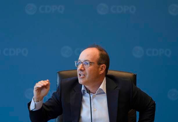 News Bilder des Tages August 16, 2023, MONTREAL, PQ, Canada: Charles Emond, president and CEO of the Caisse de Depot et Placement du Quebec (CDPQ), speaks during a press conference regarding results in Montreal, Wednesday, Aug.16, 2023. MONTREAL Canada  - ZUMAc35_ 20230816_zaf_c35_001 Copyright: xChristinnexMuschix