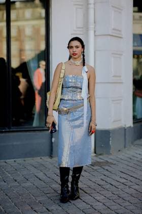 Copenhagen Fashion Week - Street Style Street style, Jazmine Rogers arriving at Rotate Spring-Summer 2024 show, during Copenhagen Fashion Week, Denmark, on August , 2023. Photo by Marie-Paola Bertrand-Hillion ABACAPRESS.COM Copenhagen Denmark  Copyright: xBertrand-HillionxMarie-Paola ABACAx 864343_029 Bertrand-HillionxMarie-Paola ABACAx 864343_029