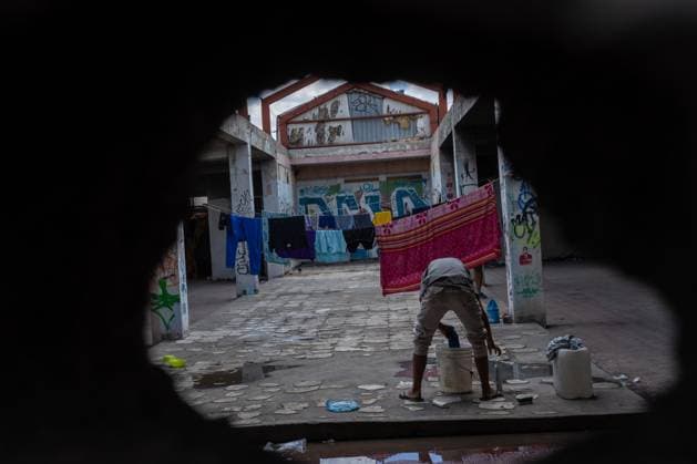 May 15, 2023, Auburn Hills, Michigan, USA: At the heart of Ciudad JuoÂ¡rez, on the border with El Paso, Texas, hundreds of migrants have found shelter in an abandoned building. Faced with the inability to camp outside due to police restrictions, these migrants have improvised a camp within the structure. This situation underscores the challenging conditions they live in, seeking security and hope in a demanding environment Auburn Hills USA - ZUMAp241 20230515_zip_p241_004 Copyright: xDavidxPeinadox