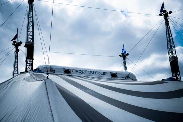 August 19, 2023, Calgary, Alberta, Canada: Cirque du Soleil and local contractors put up the big tent for the Cirque du Soleil KOOZA show in Calgary for the first time since 2019. Calgary Canada - ZUMAr123 20230819_zap_r123_017 Copyright: xBadenxRothx