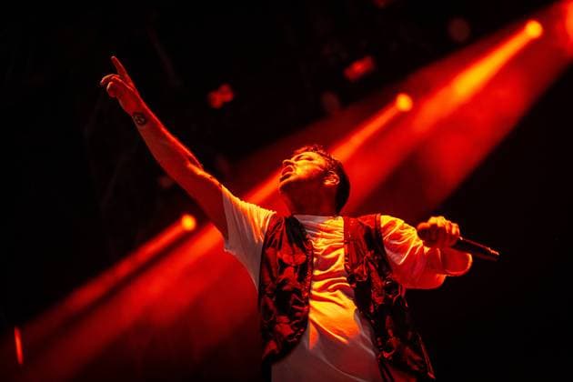 Bilder des Jahres 2023, Entertainment 08 August Entertainment Themen der Woche KW33 Der deutsche Rapper Marteria (Marten Laciny) auf der Green Stage des Highfield Festivals. Marteria war der abschließende Act des Festivals Highfield Tag 3 - Marteria *** German rapper Marteria Marten Laciny on the Green Stage of the Highfield Festival Marteria was the closing act of the festival Highfield Day 3 Marteria