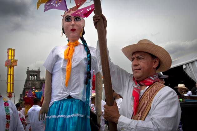 August 20, 2023, Mexico City, Mexico City, Mexico: Hundreds of people from different states of Mexico participated this Sunday in the last day of the IX Festival of Indigenous Cultures, which is celebrated every year in the ZoÂ³calo of Mexico City, where just over one million 435 thousand visitors, nationals and foreigners , attended during the 16 days of the celebrations..The City once again pays homage to our roots and opens spaces for cultural richness to express itself. - Said the head of government of Mexico City, MartoÂ­ Batres. Mexico City Mexico - ZUMAn296 20230820_zip_n296_014 Copyright: xJorgexNunezx