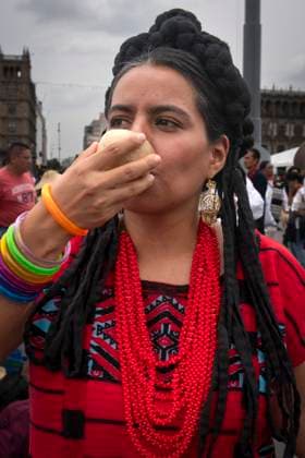 August 20, 2023, Mexico City, Mexico City, Mexico: Hundreds of people from different states of Mexico participated this Sunday in the last day of the IX Festival of Indigenous Cultures, which is celebrated every year in the ZoÂ³calo of Mexico City, where just over one million 435 thousand visitors, nationals and foreigners , attended during the 16 days of the celebrations..The City once again pays homage to our roots and opens spaces for cultural richness to express itself. - Said the head of government of Mexico City, MartoÂ­ Batres. Mexico City Mexico - ZUMAn296 20230820_zip_n296_015 Copyright: xJorgexNunezx