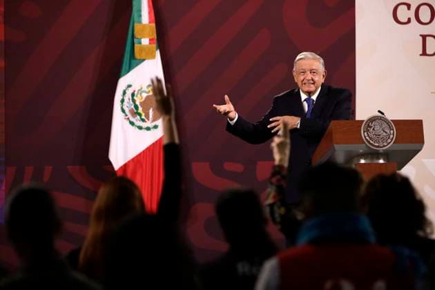 August 21, 2023, Mexico City, Mexico: The President of Mexico, Andres Manuel Lopez Obrador at the daily press conference at the National Palace in Mexico City. on August 21, 2023 in Mexico City, Mexico Mexico City Mexico - ZUMAe321 20230821_zia_e321_013 Copyright: xLuisxBarronx