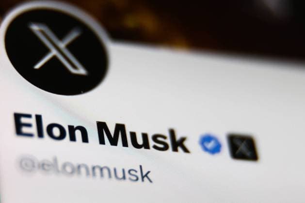 X App And Apple Photo Illustrations Elon Musk account on X is seen displayed on a phone screen in this illustration photo taken in Krakow, Poland on August 21, 2023. Krakow Poland  Copyright: xJakubxPorzyckix originalFilename: porzycki-xappanda230821_npbnI.jpg