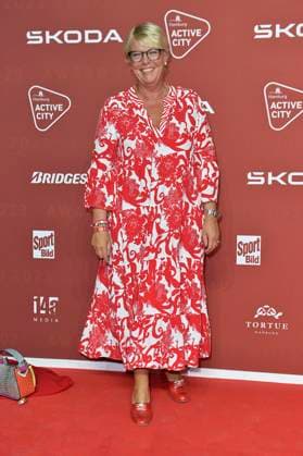 Marion Horn bei der Ankunft zu der Verleihung des SPORT BILD-Awards in der Fischauktionshalle in Hamburg. 21.08.2023