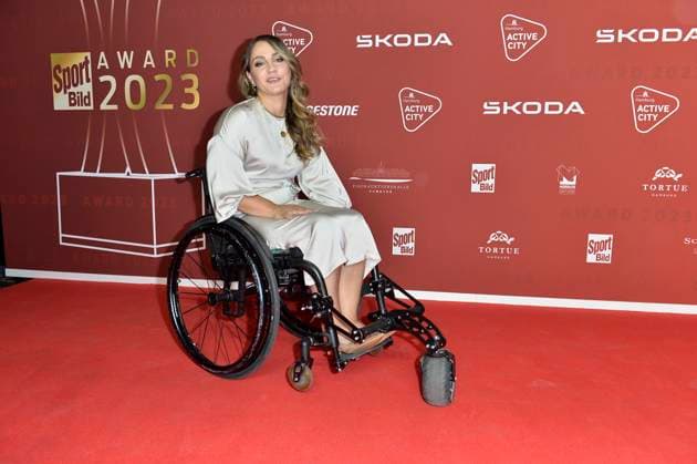 Kristina Vogel bei der Ankunft zu der Verleihung des SPORT BILD-Awards in der Fischauktionshalle in Hamburg. 21.08.2023