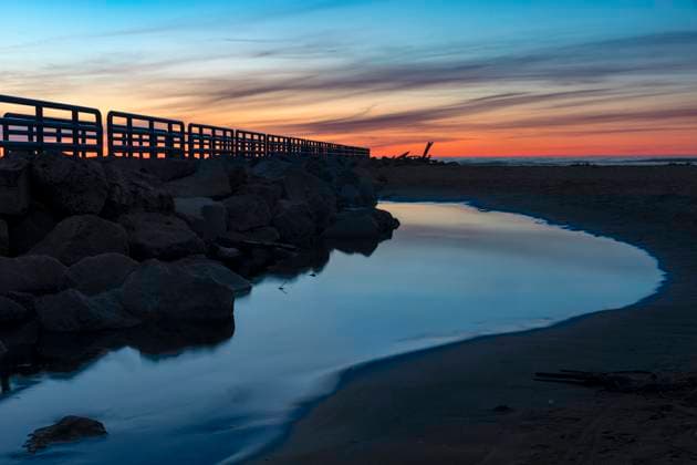 Sunset reflection along jetty, Holland, Michigan  Copyright: xAdamxJonesx x US23 AJE0353
