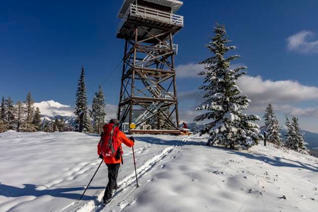 Ski touring on Firefighter Mountain in the Flathead National Forest, Montana, USA. (MR)  Copyright: xChuckxHaneyx x US27 CHA4672