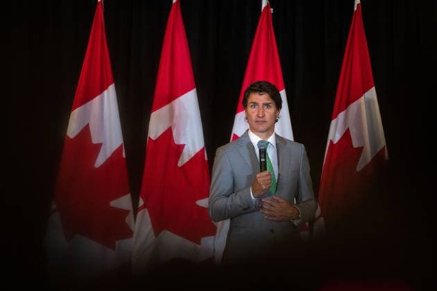August 25, 2023, VANCOUVER, BC, CANADA: Prime Minister Justin Trudeau speaks during a Liberal Party of Canada fundraising event in Vancouver, on Friday, August 25, 2023. VANCOUVER CANADA  - ZUMAc35_ 20230825_zaf_c35_209 Copyright: xEthanxCairnsx