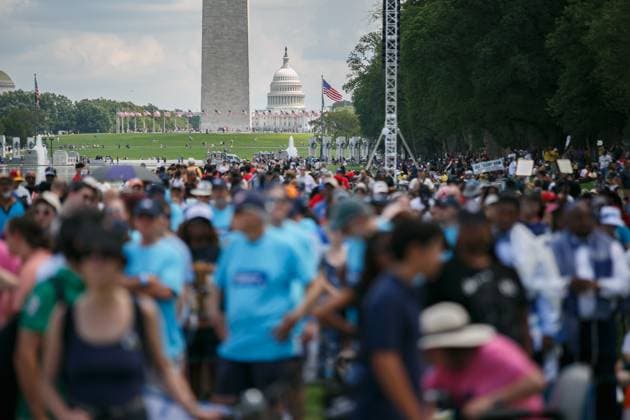 Bilder des Jahres 2023, News 08 August News Themen der Woche KW34 News Bilder des Tages 60th Anniversary Of March On Washington People gather on the National Mall in Washington, D.C. on August 26, 2023 for the 60th Anniversary of the March on Washington. Washington, D.C. United States  Copyright: xBryanxOlinxDozierx originalFilename: dozier-60thanni230826_npz5k.jpg