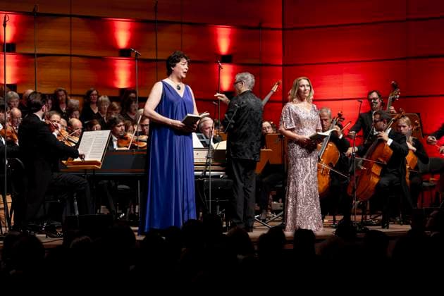 Hilary Summers (Alt) und Carolyn Sampson (Sopran). Abschlusskonzert: Händels »Messiah«, K189, Schleswig-Holstein Musik Festival, 27.08.23 Lübeck Schleswig-Holstein Germany Copyright: xAgentur54Gradx xFelixxKoenigx