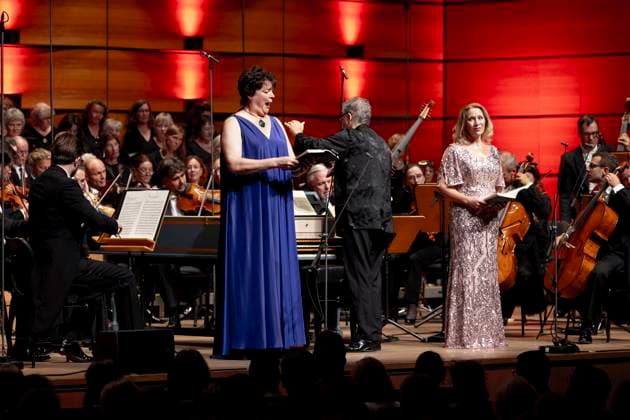 Hilary Summers (Alt) und Carolyn Sampson (Sopran). Abschlusskonzert: Händels »Messiah«, K189, Schleswig-Holstein Musik Festival, 27.08.23 Lübeck Schleswig-Holstein Germany Copyright: xAgentur54Gradx xFelixxKoenigx