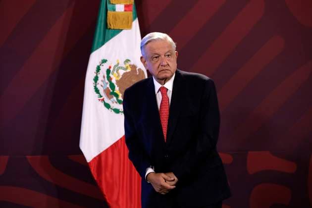 Mexiko, Präsident Andres Manuel Lopez Obrador Pressekonferenz in Mexiko-Stadt The president of Mexico, Andres Manuel Lopez Obrador in conference with reporters August 28, 2023, Mexico City, Mexico: Mexican President Andres Manuel Lopez Obrador at the press conference before reporters at the National Palace in Mexico City. on August 28, 2023 in Mexico City, Mexico (Photo by Luis Barron Eyepix Group). Copyright: xLuisxBarronx xEyepixxGroupx LB_20230828_AMLO2