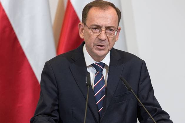 Warschau, Treffen der Innenminister baltischer Staaten Meeting of Poland And The Baltic States Interior Ministers Mariusz Kaminski during press conference after Poland and the Baltic states interior ministers meeting in Warsaw, Poland on August 28, 2023. Warsaw Poland  Copyright: xFotoxOlimpikx originalFilename: jastrzebowski-meetingo230828_npFuA.jpg