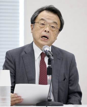 Johnny s talent agency probe Makoto Hayashi, chair of an external investigative team set up by Johnny &amp; Associates Inc., speaks at a press conference in Tokyo on Aug. 29, 2023, over the findings of its probe into sexual abuse allegations against the major Japanese talent agency s late founder Johnny Kitagawa.  A14AA0001809706P