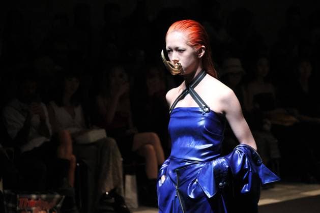 Bilder des Jahres 2023, Entertainment 08 August Entertainment Themen der Woche KW35 Entertainment Bilder des Tages News Bilder des Tages August 29, 2023, Tokyo, Japan - A model displays a creation of EJ Sheyang 2024 Spring Summer collection, designed by EJ Sheyang Jin in Tokyo on Tuesday, August 29, 2023 as a part of the Fashion Week Tokyo. (photo by Yoshio Tsunoda AFLO)  , aflo_227564343.jpg,