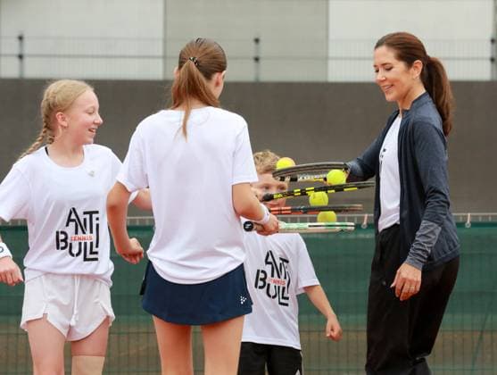 29-08-2023 Princess Mary visited the Gladsaxe tennis club, in Gladsaxe, Denmark to support the Antibulli tennis program. Â  Copyright: xPPEx