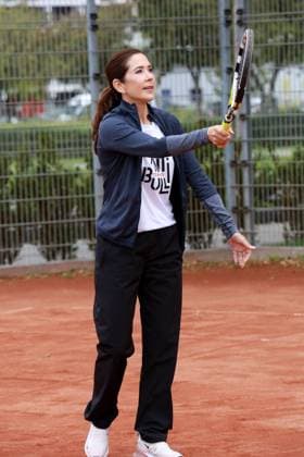 29-08-2023 Princess Mary visited the Gladsaxe tennis club, in Gladsaxe, Denmark to support the Antibulli tennis program. Â  Copyright: xPPEx