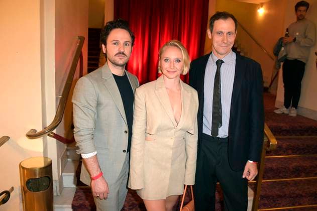 Dimitrij Schaad, Anna Maria Mühe und Marc Hosemann bei der Premiere des Kinofilms Sophia, der Tod und ich im Delphi-Filmpalast am Zoo. Berlin, 29.08.2023