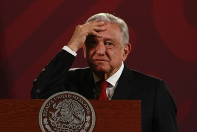 Mexican President, Lopez Obrador Daily News Conference August 30, 2023 in Mexico City, Mexico: President of Mexico, Andres Manuel Lopez Obrador, speaks during the morning briefing conference in front of reporters at the national palace. on August 30, 2023 in Mexico City, Mexico. (Photo by Carlos Santiago Eyepix Group) Copyright: xCarlosxSantiagoxRochax xEyepixxGx CS202308307297
