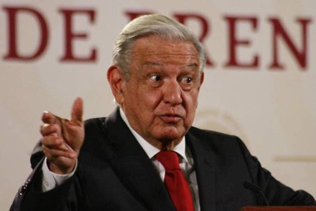 Mexican President, Lopez Obrador Daily News Conference August 30, 2023 in Mexico City, Mexico: President of Mexico, Andres Manuel Lopez Obrador, speaks during the morning briefing conference in front of reporters at the national palace. on August 30, 2023 in Mexico City, Mexico. (Photo by Carlos Santiago Eyepix Group) Copyright: xCarlosxSantiagoxRochax xEyepixxGx CS202308307289