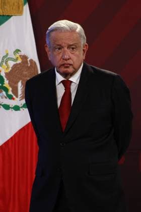 Mexican President, Lopez Obrador Daily News Conference August 30, 2023 in Mexico City, Mexico: President of Mexico, Andres Manuel Lopez Obrador, speaks during the morning briefing conference in front of reporters at the national palace. on August 30, 2023 in Mexico City, Mexico. (Photo by Carlos Santiago Eyepix Group) Copyright: xCarlosxSantiagoxRochax xEyepixxGx CS202308307292