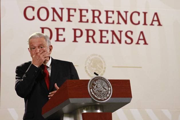 Mexican President, Lopez Obrador Daily News Conference August 30, 2023 in Mexico City, Mexico: President of Mexico, Andres Manuel Lopez Obrador, speaks during the morning briefing conference in front of reporters at the national palace. on August 30, 2023 in Mexico City, Mexico. (Photo by Carlos Santiago Eyepix Group) Copyright: xCarlosxSantiagoxRochax xEyepixxGx CS202308307295