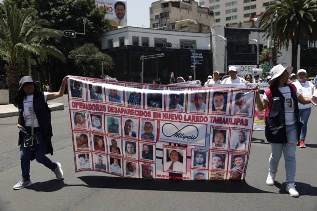 Mexiko, Internationaler Tag der Verschwundenen in Mexiko-Stadt August 30, 2023, Mexico City, Mexico: Relatives and activists commemorate the International Day of the Victims of Enforced Disappearance; They demand justice and investigations of their cases to locate their relatives. Protests at the Glorieta of the Disappeared in Mexico City. on August 30, 2023 in Mexico City, Mexico Mexico City Mexico - ZUMAe321 20230830_zia_e321_025 Copyright: xLuisxBarronx
