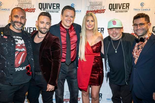 Bilder des Jahres 2023, Entertainment 08 August Entertainment Themen der Woche KW35 Judah Ray, David Josh Lawrence, Tom Malloy, Courtney Warner, Vince Lozano und Charlie Shrem bei der Premiere des Kinofilms Trauma Therapy: Psychosis im Fine Arts Theatre. Beverly Hills, 30.08.2023 *** Judah Ray, David Josh Lawrence, Tom Malloy, Courtney Warner, Vince Lozano and Charlie Shrem at the premiere of the feature film Trauma Therapy Psychosis at the Fine Arts Theatre Beverly Hills, 30 08 2023. Foto:xE.xPowersx xFuturexImagex trauma_3821