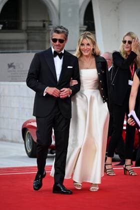 80th Venice Film Festival 2023, Red carpet film Ferrari. Pictured: Patrick Dempsey, Jillian Fink  Copyright: xAlbertoxTerenghix xipa-agency.nex xPoolxPhotoxEventsx02x IPA_IPA39974171