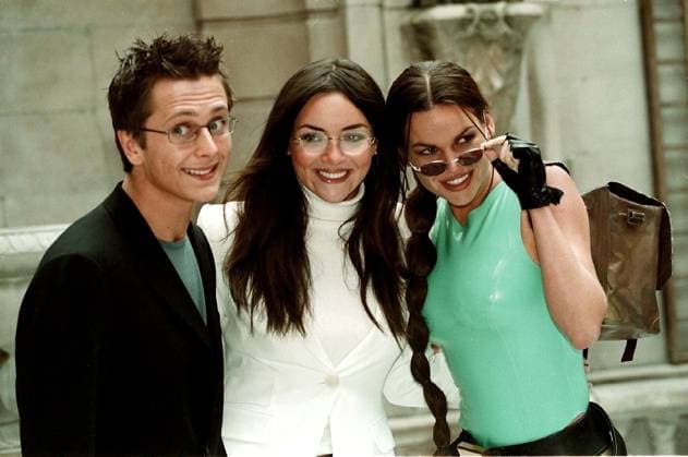 -OLD BAILEY PIC SHOWS: (L-R) RITCHIE FR -OLD BAILEY PIC SHOWS: (L-R) RITCHIE FROM BOYBAND FIVE , MARTINE McCUTCHEON AND LARA CROFT AT THE SAFILO SPECTACLE AND SUNGLASS WEARER OF THE YEAR AWARDS, IN LONDON TODAY 30 3 00. WHERE MARTINE WAS ANNOUNCED AS THE FEMALE SPECTACLE WEARER OF THE YEAR AND RITCHIE THE MALE WEARER OF THE YEAR. LARA CROFT WAS ANNOUNCED AS THE SUNGLASS WEARER OF THE YEAR-SEE STORY, Credit:ALEX WOODS Avalon Great Britain  Copyright: xALEXxWOODSx xAvalonx 0501963818