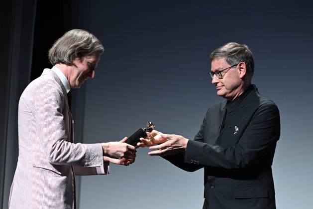 Wes Anderson receives the Cartier Glory to the filmmaker award 2023 during the 80th Venice International Film Festival on September 01, 2023 Venice, Italy Cyrille Vigneron, Wes Anderson receives the Cartier Glory to the filmmaker award 2023 during the 80th Venice International Film Festival on September 01, 2023 Venice, Italy, Credit:Maria Laura Antonelli Avalon Italy, Venice  Copyright: xMariaxLauraxAntonellix xAvalonx 0802080426