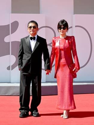 Venice, 80th Venice Film Festival 2023. Day 4 - Red Carpet Golden Lion for Lifetime Achievement to Tony Leung Chiu-Wai Venice, 80th Venice Film Festival 2023. Day 4 - Red Carpet Golden Lion for Lifetime Achievement to Tony Leung Chiu-Wai. In the photo Tony Leung Chiu-Wai and Carina Lau Kar-ling Venice -  Copyright: xIPA ABACAx BRIPA20230902_673 IPA ABACAx BRIPA20230902_673