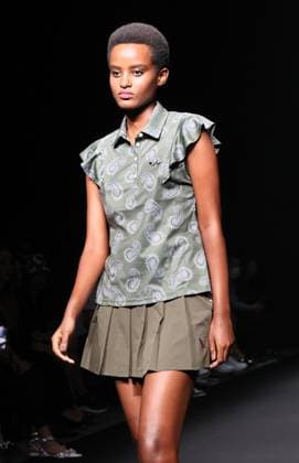 September 2, 2023, Tokyo, Japan - A model displays a creation of 1PIU1UGUALE3 GOLF 2024 Spring Summer collection designed by Tomohiro Ozawa in Tokyo on Saturday, September 2, 2023 as a part of the Fashion Week Tokyo. (photo by Yoshio Tsunoda AFLO)  , aflo_227978599.jpg,
