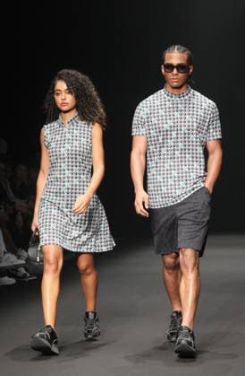 September 2, 2023, Tokyo, Japan - Models display creations of 1PIU1UGUALE3 GOLF 2024 Spring Summer collection designed by Tomohiro Ozawa in Tokyo on Saturday, September 2, 2023 as a part of the Fashion Week Tokyo. (photo by Yoshio Tsunoda AFLO)  , aflo_227978607.jpg,