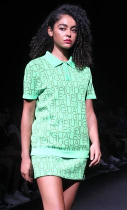 September 2, 2023, Tokyo, Japan - A model displays a creation of 1PIU1UGUALE3 GOLF 2024 Spring Summer collection designed by Tomohiro Ozawa in Tokyo on Saturday, September 2, 2023 as a part of the Fashion Week Tokyo. (photo by Yoshio Tsunoda AFLO)  , aflo_227978617.jpg,