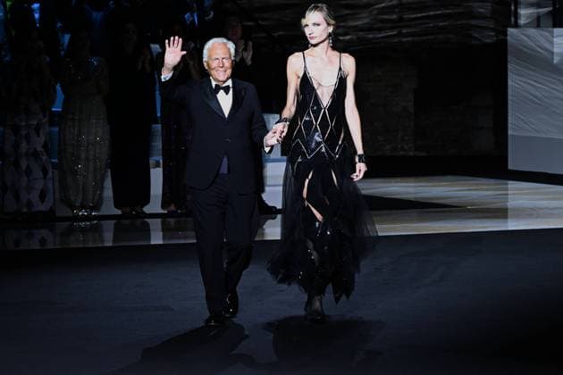 Bilder des Jahres 2023, Entertainment 09 September Entertainment Themen der Woche KW35 Giorgio Armani - One Night Only in Venice. Fashion Show. Pictured Giorgio Armani  Copyright: xSimonexComix xipa-agency.netx xPoolxPhotoxEventsx02x IPA_IPA40023069