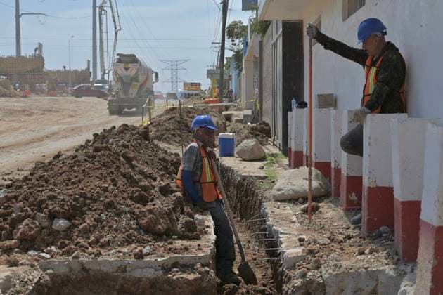 September 1, 2023, Tijuana, Baja California, Mexico: The construction of the Tijuana Otay II US-Mexico Port of Entry checkpoint, which is being executed by engineers from the Mexican Ministry of National Defense, has progressed extensively as they expect it to be completed by December of this year, even before the United States, which now is estimated that said US side of the port of entry could open in 2026 and not at the end of 2024. Tijuana Mexico - ZUMAm180 20230901_zip_m180_016 Copyright: xCarlosxA.xMorenox