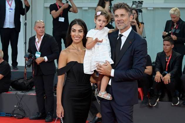 September 2, 2023, Venice Lido, Italy: Veronica Papa (l), Agnese Fulco (c) and Fabio Fulco (r) attend the red carpet of Premio Kineo at 80 Venice Film Festival at Palazzo del Cinema. Venice Lido Italy - ZUMAs197 20230902_aaa_s197_272 Copyright: xMarioxCartellix