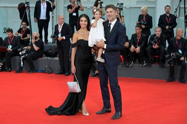 September 2, 2023, Venice Lido, Italy: Veronica Papa (l), Agnese Fulco (c) and Fabio Fulco (r) attend the red carpet of Premio Kineo at 80 Venice Film Festival at Palazzo del Cinema. Venice Lido Italy - ZUMAs197 20230902_aaa_s197_303 Copyright: xMarioxCartellix