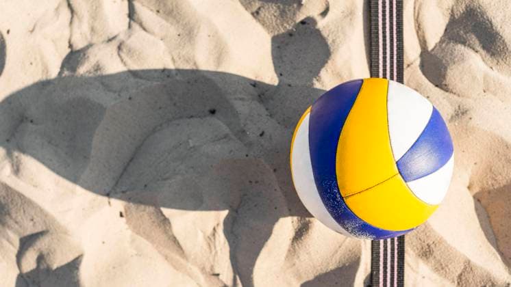  Flachgelegter Volleyballstrand Sand *** Laid flat Volleyball beach Sand Copyright: imageBROKER/OleksandrxLatkun ibxole09567912.jpg