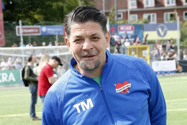 Tim Maelzer beim Benefiz Fussballspiel Kicken mit Herz zugunsten der Kinder Herzstation der Universitaetsklinik Eppendorf am 3.09.2023 in Hamburg Kicken mit Herz Benefiz Fussball Event in Hamburg