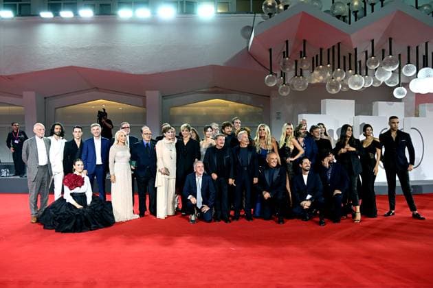Venice, 80th Venice Film Festival 2023 - Evening 5 - red carpet Filming Italy. In the photo the winners  Copyright: xManuelexMangiarottix xipa-agencyx xPoolxPhotoxEventsx02x IPA_IPA40045024